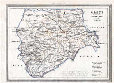 Mapa de Albacete de 1870 