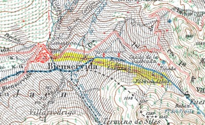 Detalle Hoja 840 �Bienservida- Mapa topogr�fico 1:50000 I.G.N. 1954