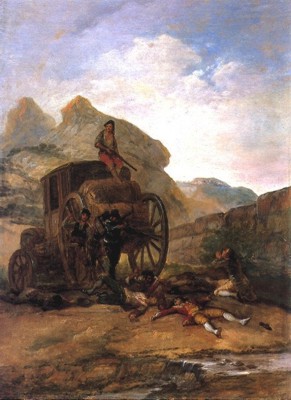 Asalto de ladrones. Goya 1793 o 1794