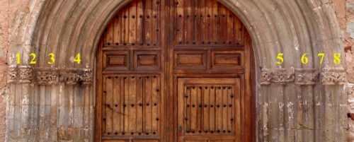 Numeraci�n de los capiteles para su interpretaci�n