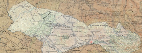 Hoja 840 del Mapa Topogr�fico Nacional resaltando el t�rmino municipal de Bienservida (IGN. 1894.  https://centrodedescargas.cnig.es/