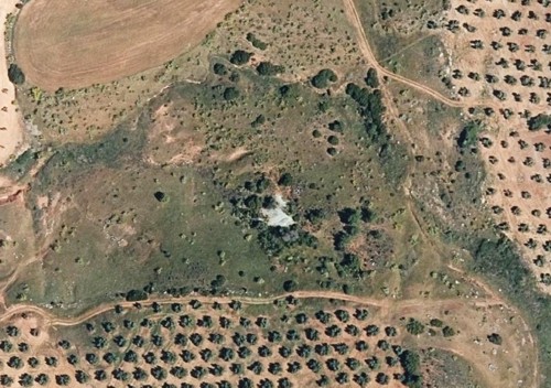 Vista a�rea de los restos de una mina de cobre en la Puebla (Visor Sigpac - Bienservida)