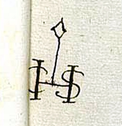 Marca con que se identificaban los cajones con las mercanc�as de Andr�s de Ledesma