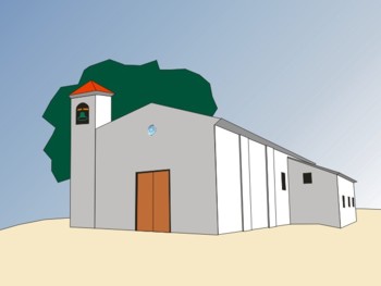 Representaci�n ideal de la Ermita de Turruchel en 1844