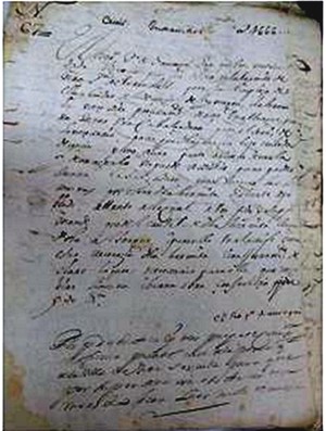 Documento ermita en 1666